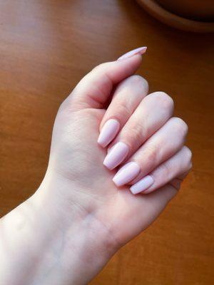 Shellac manicure with tips