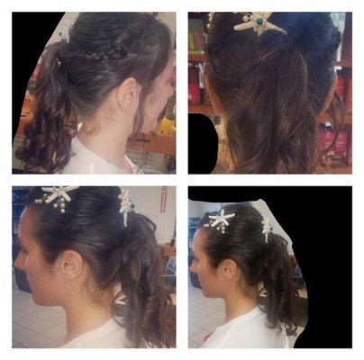 Beach wedding hair