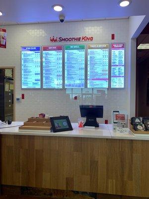 Smoothie king menu