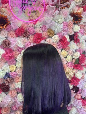 Highlights with purple