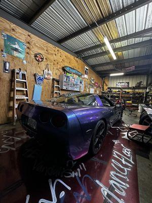 Full color change corvette