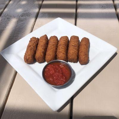 Beer battered mozzarella sticks