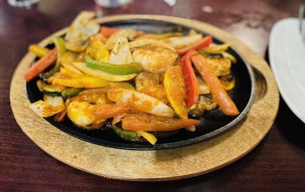 Shrimp fajitas