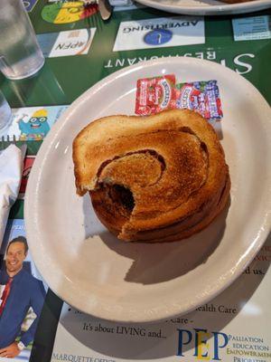 Toasted cinnamon swirl bread - couldn't wait to try it!