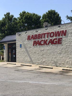 The store is next to BP gas station and directly across from Rabbittown Cafe.