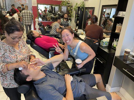 Eyebrow threading