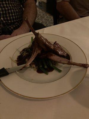 Lamb chops- slim, but still delicious.