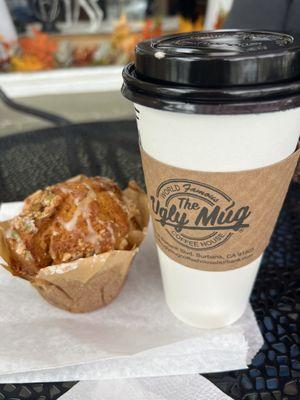 Pumpkin muffin and coffee