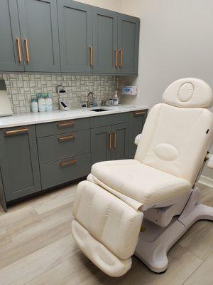 Treatment room at Vitality Aesthetics