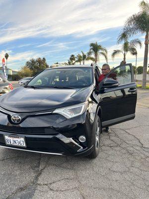 Happy customer with his new toyota Rav4