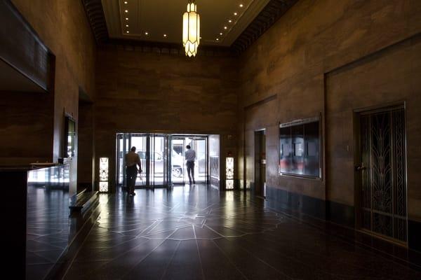 Downstairs building lobby