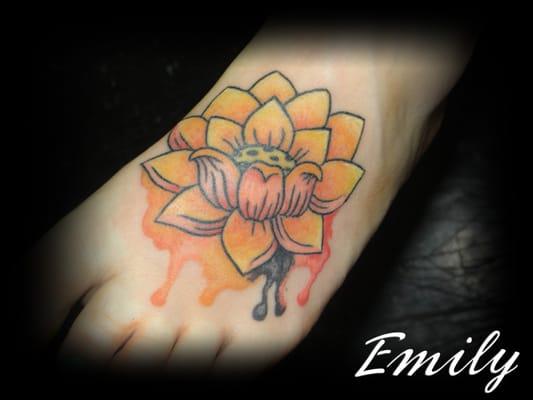 Water color Lotus By Little Emily.