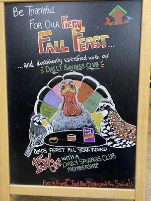 Fall Feast and Thanksgiving sign