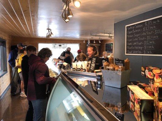 Grand Re-opening of Lou's Fish House in Two Harbors, MN. This is an iconic fish house that serves smoked fish, smoked shrimp, and cheese.