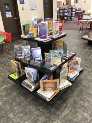 Fun display of children's books and videos.