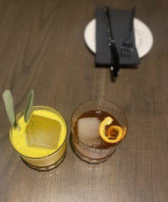 The Peanut Rye cocktail and the Old Fashion