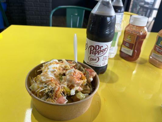 Rice Bowl with steak and chicken