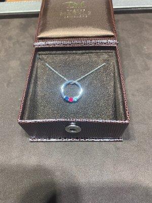 Custom birthstone necklace (Grandkid necklace for me mom)