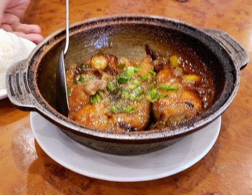 Catfish in Clay Pot at Tay Do