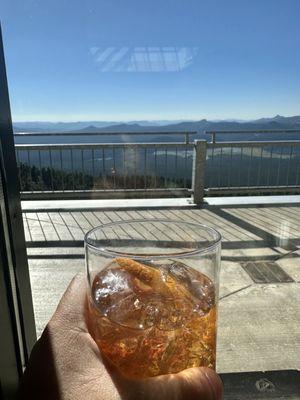 Old Fashioned and the view from the dining room.