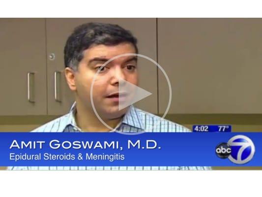 Interviewed by ABC News Channel for his expertise in pain