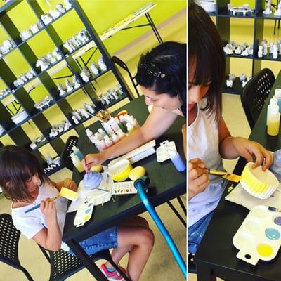 Painting your own pottery is a great family friendly activity!