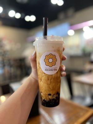 Brown sugar milk tea + cheese foam