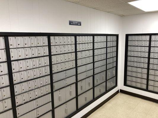 view of post office boxes