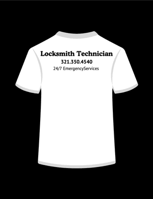 Our technician's uniform is a sign that help is on the way! Look for our shirt when you need a reliable locksmith service provider.