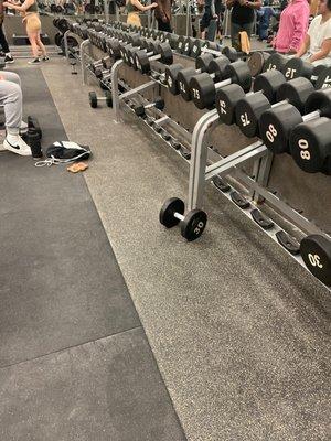 Missing dumbbells