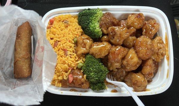 General Tso Chicken Combination Platter ($10 in 2023)