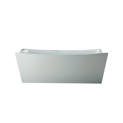 Dina Tub 70-in x 34-in Gloss White Rectangular Bathtub with Back Center Drain