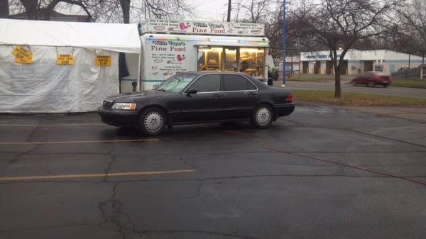 View from Parking lot of Reed's Soul Food.