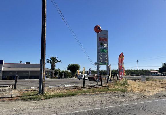 Gas prices and corner of 41 and whatever street the place was on.