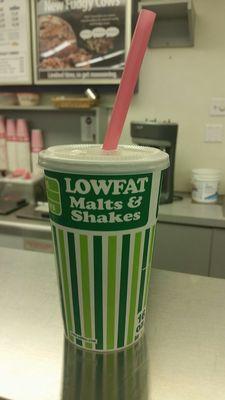 They talked me into a lowfat vanilla shake.  Not bad.  Not bad at all...