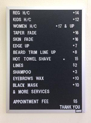 Prices