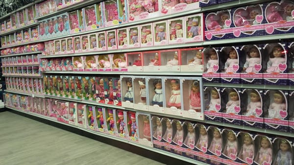 Our mega doll section filled with every little girls dream!!!