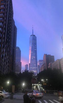 View from the Bridgeline office to One World Trade Center.