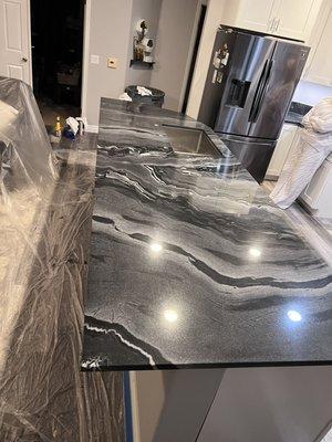 Dolomite magic black polished