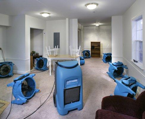 Superior Flood and Fire Restoration has all the equipment necessary to complete very small residential to huge commercial water damage jobs.