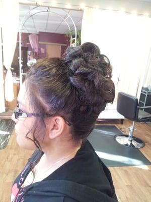 A fun updo for a party