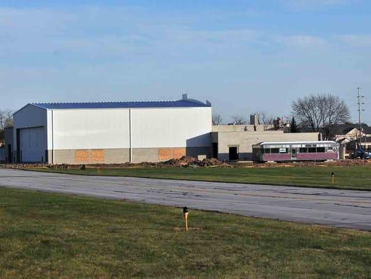 Future site of the aviation heritage museum and the box car diner