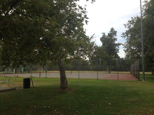 Tennis courts with no nets or lights :(