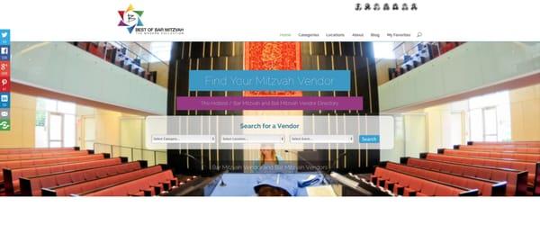 Best of Bar Mitzvah site designed by Crown Point Design