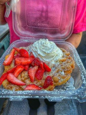 Strawberry Funnel Cake