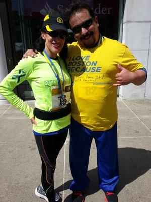 Lynn Julian and brother, Brent Crisci,  after the 2014 tribute mile for survivors.