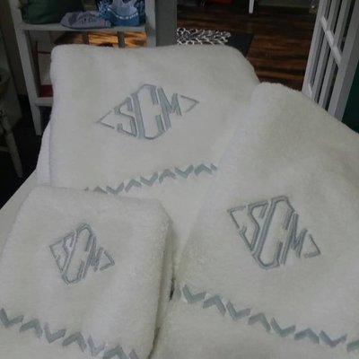 custom monogram towels