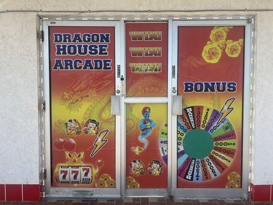 The store front of Dragon House Arcade