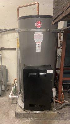 120 gallon electric water heater install