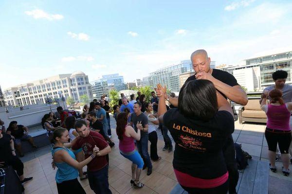 Sabor Dance Company's Essie La Chistosa Tarpley & Andy Romeo Peguero teaching Bachata at the 2016 DC Bachata Congress